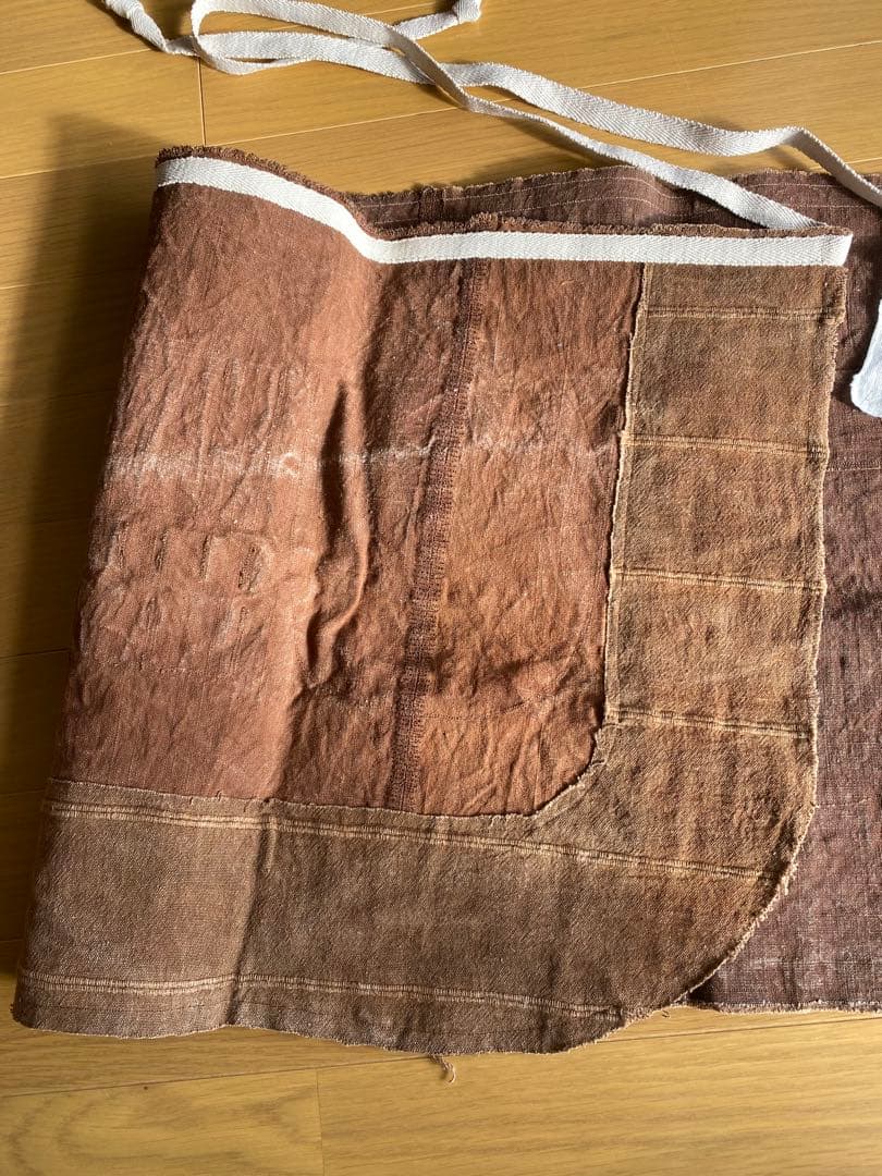 富澤恭子　柿渋染め　エプロン　タブリエ　未使用　希少品