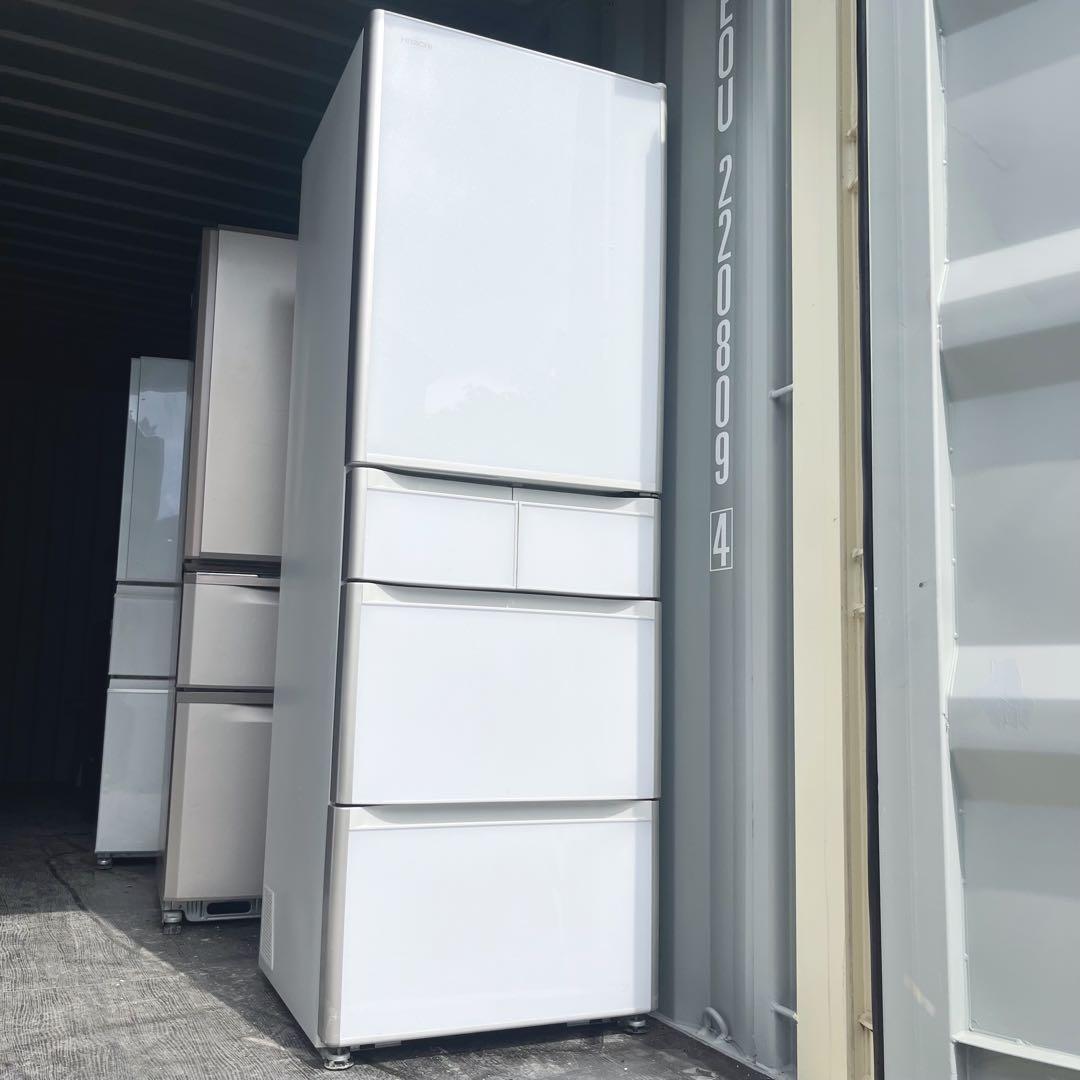 116取付無料！日立真空チルド搭載おしゃれホワイトインテリア5ドア冷蔵庫！洗濯機