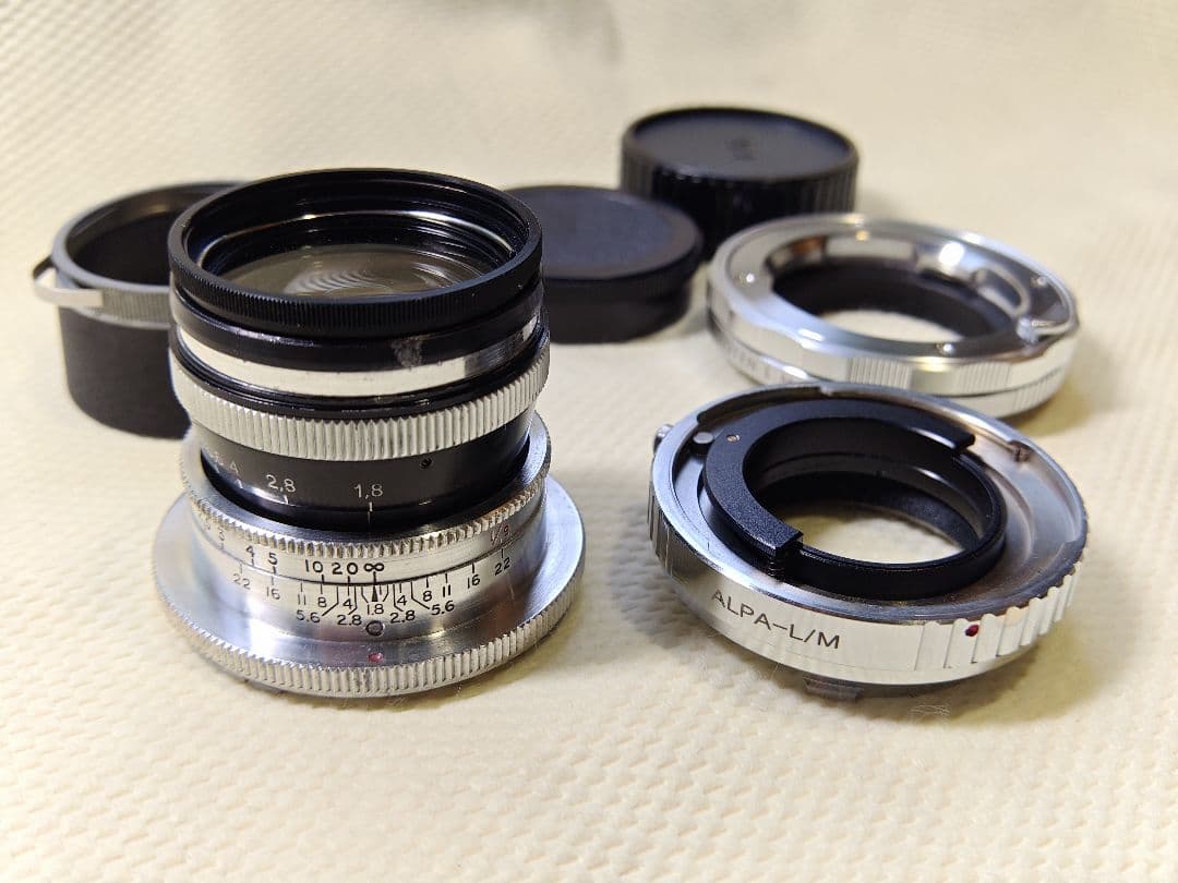 Kern Aarau Switar 50mm f1.8 フード マウントアダプタ