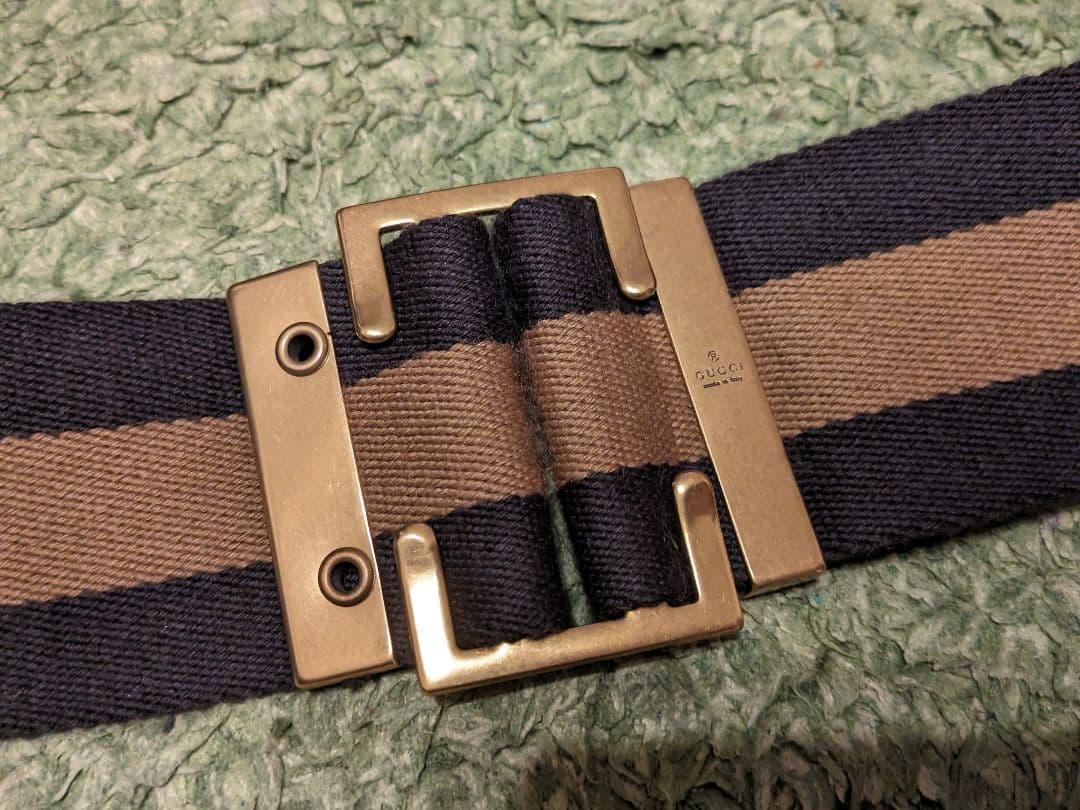 【Yukizo】GUCCI　太め布ベルト　レディース　アジャスト可能
