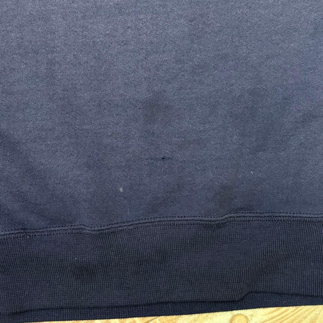 USA製 ラッセル スウェット フェード ネイビー 無地 ブランク XL 前V