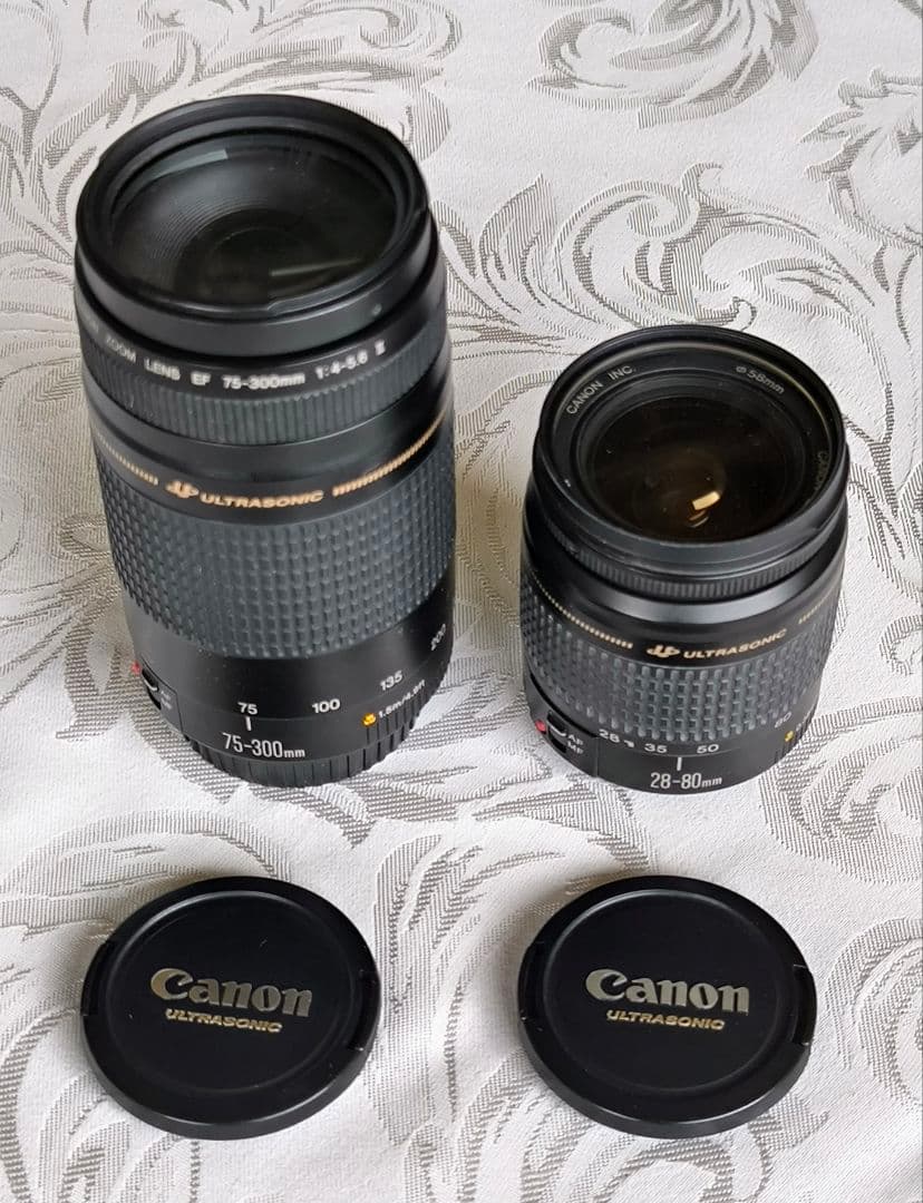 CANON　EFズームレンズ28~80mm、75~300mm、2本セット・美品