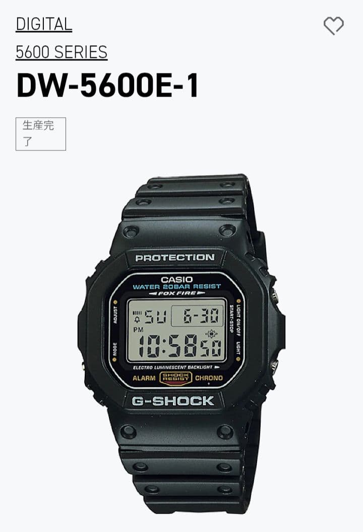 【 新品 CASIO G-SHOCK スピードモデル DW5600E-1 】