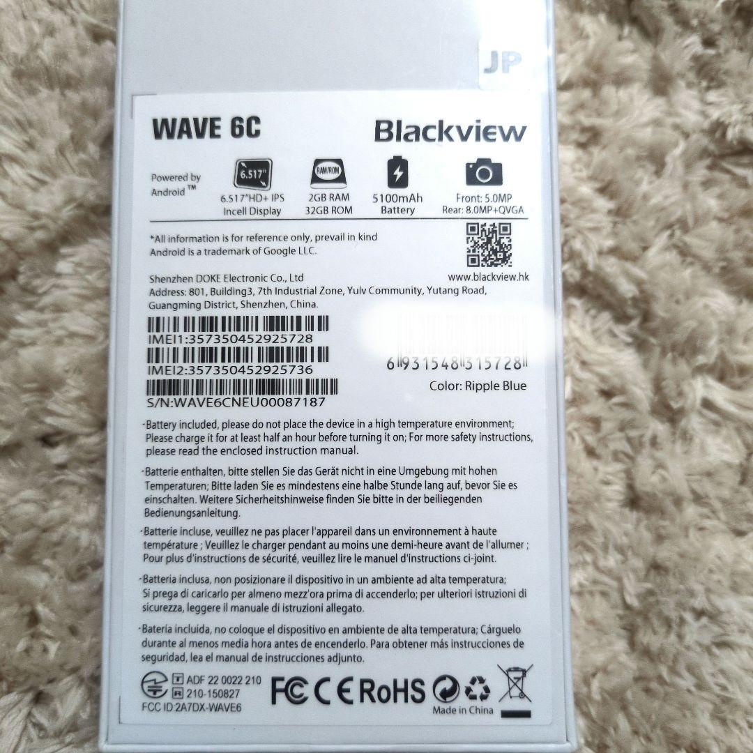 Blackview WAVE 6C 32GB 4GB RAM スマホ ブルー