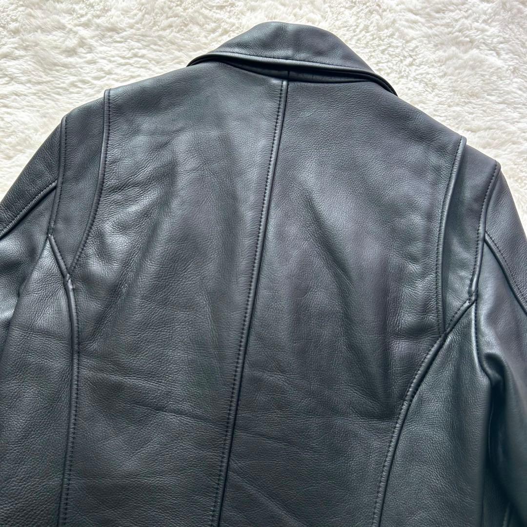【美品】SHELLAC/シェラック/ダブルライダース/レザージャケット 46