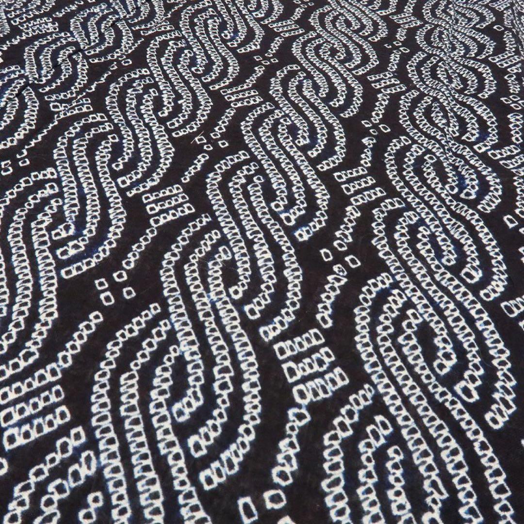 こぐま✺新品 有松鳴海絞り 仕付け トール 綿 高級浴衣 着物 A3103