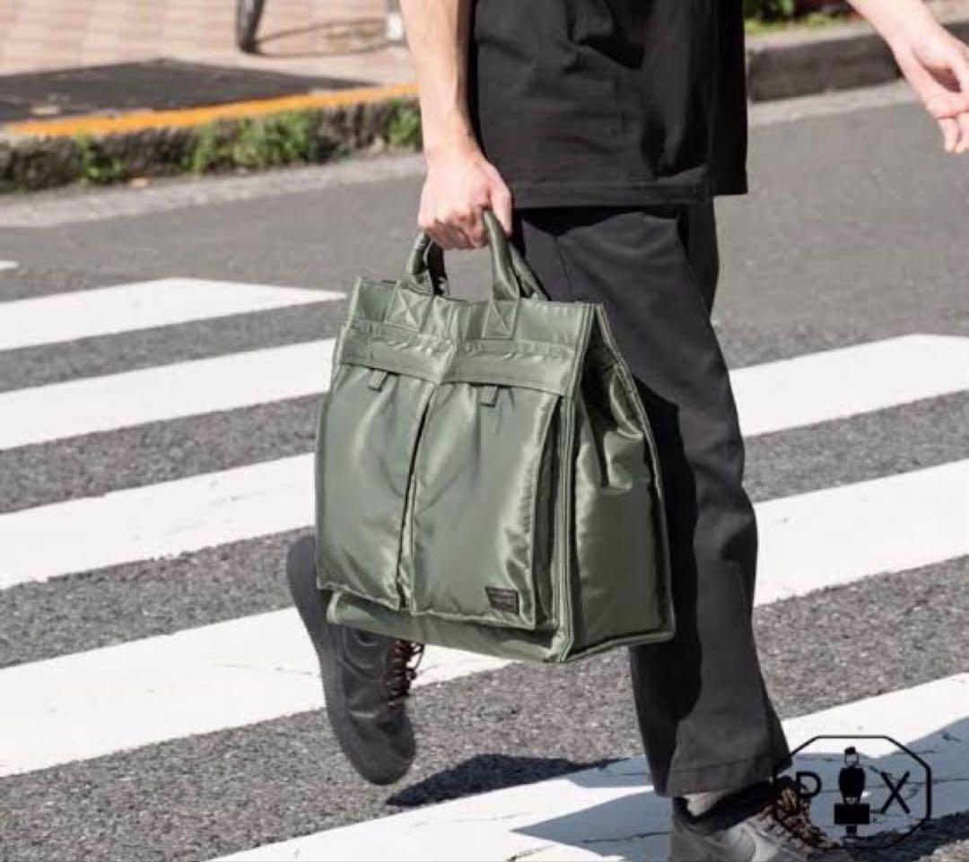★超美品★ ポーター PXタンカー 2WAY トートバッグ シルバーグレー L