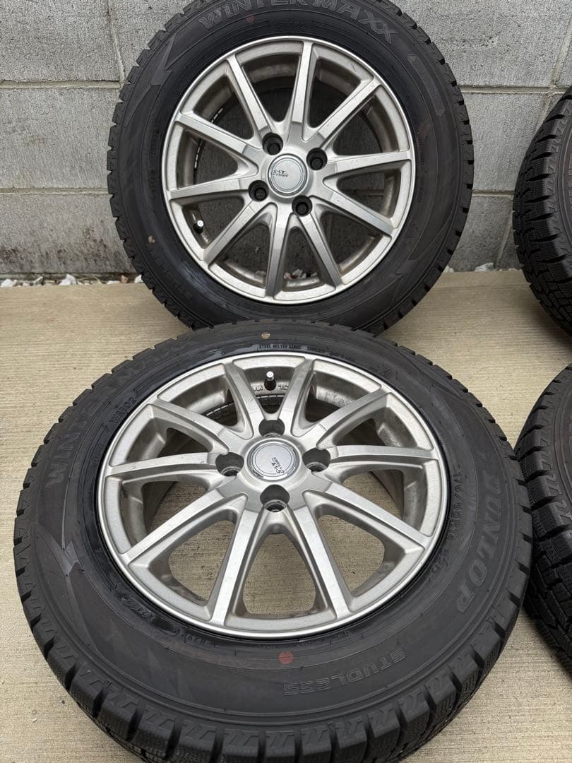 1シーズン使用バリ溝 ダンロップWM02 175/65R14 4本ホイールセット