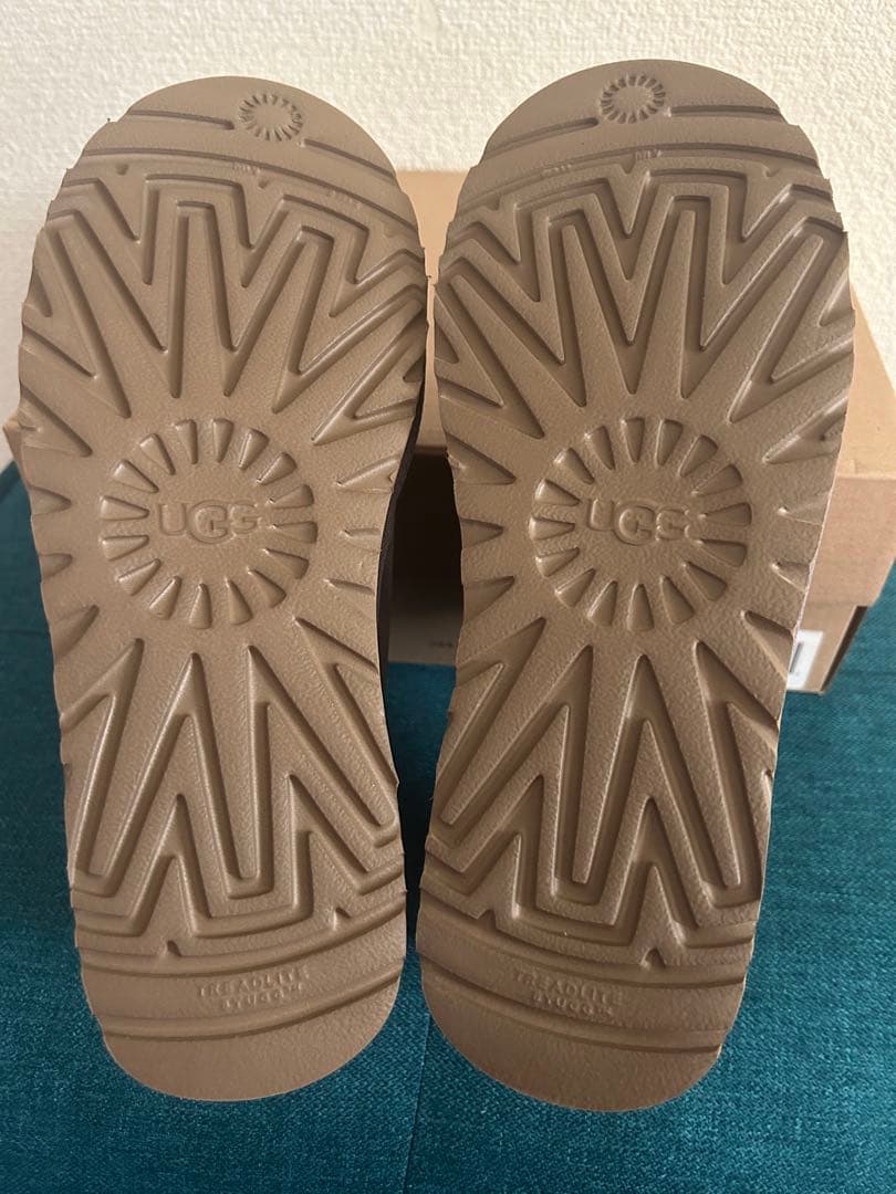 UGG グレー ムートンブーツ サイズ8クラシックウルトラミニ