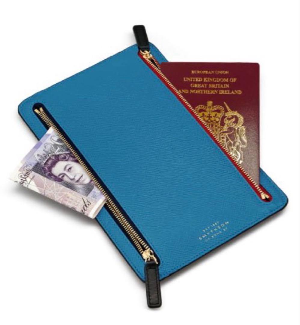 SMYTHON ✨パナマ　ジップカレンシーケース✨ライトブルー