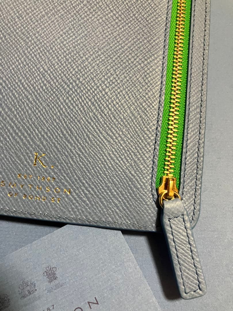 SMYTHON ✨パナマ　ジップカレンシーケース✨ライトブルー