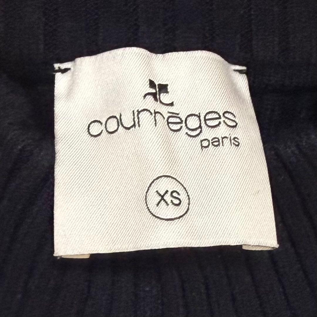 Courreges クレージュ ロゴハイネック半袖トップス 黒