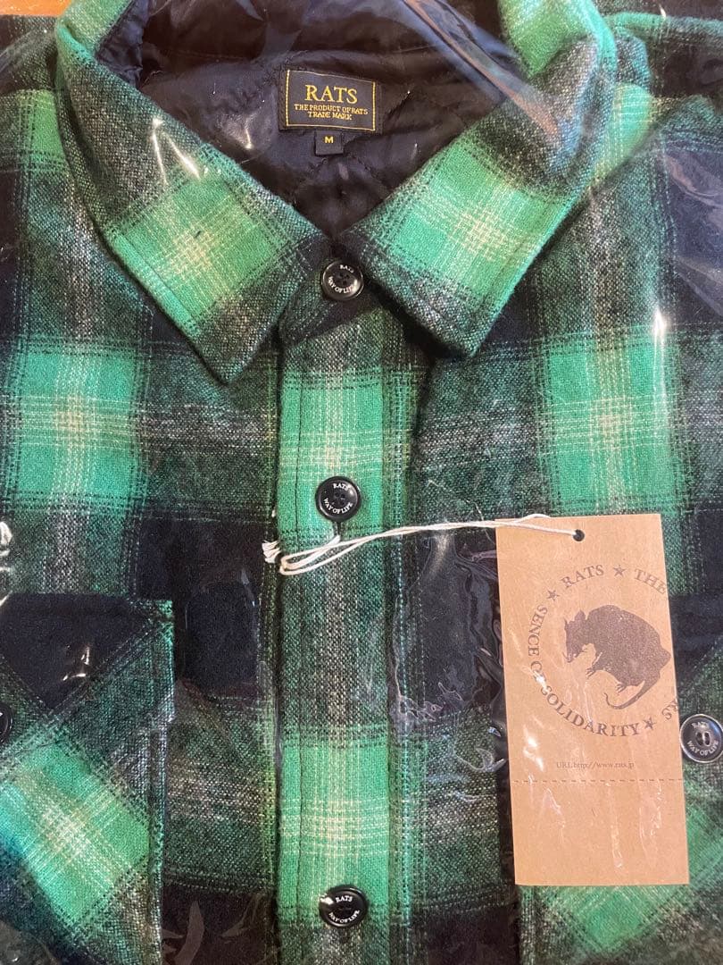 RATS WOOL CHECK SHIRT JKT Mサイズ　キムタク着