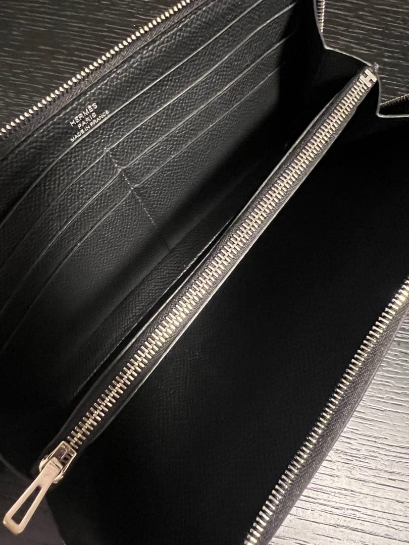 HERMES アザップ ロング クラシック オールレザー ラウンドファスナー