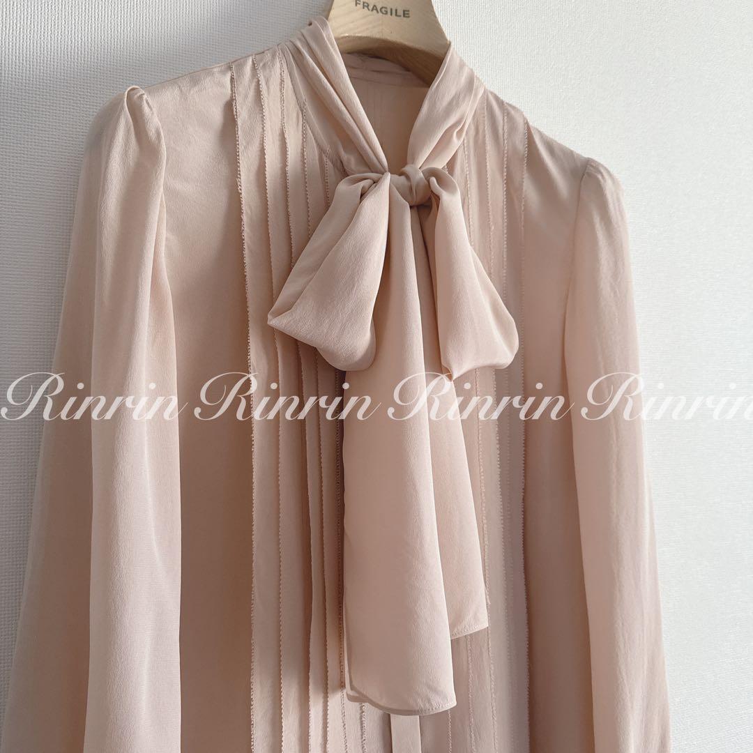 ANAYI シルクデシンボウタイブラウス 38