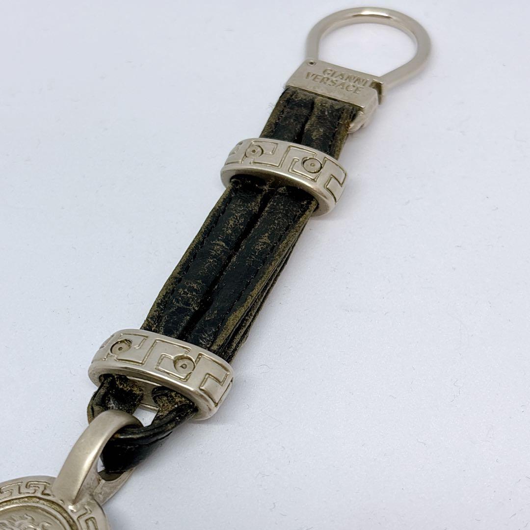 【希少品】ジャンニ ヴェルサーチ レザー キーホルダー キーリング ブラック