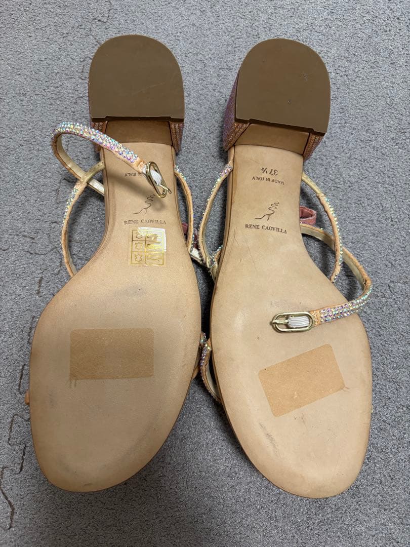 レネカオヴィラ renecaovilla ビジューリボンサンダル