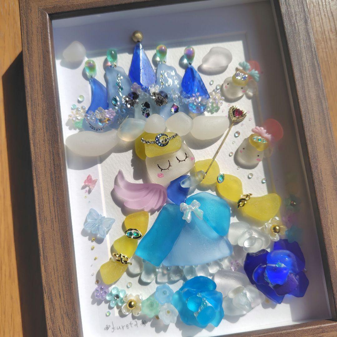 7-30「エンジェルズキャッスル」② シーグラスアート　アート　雑貨　インテリア