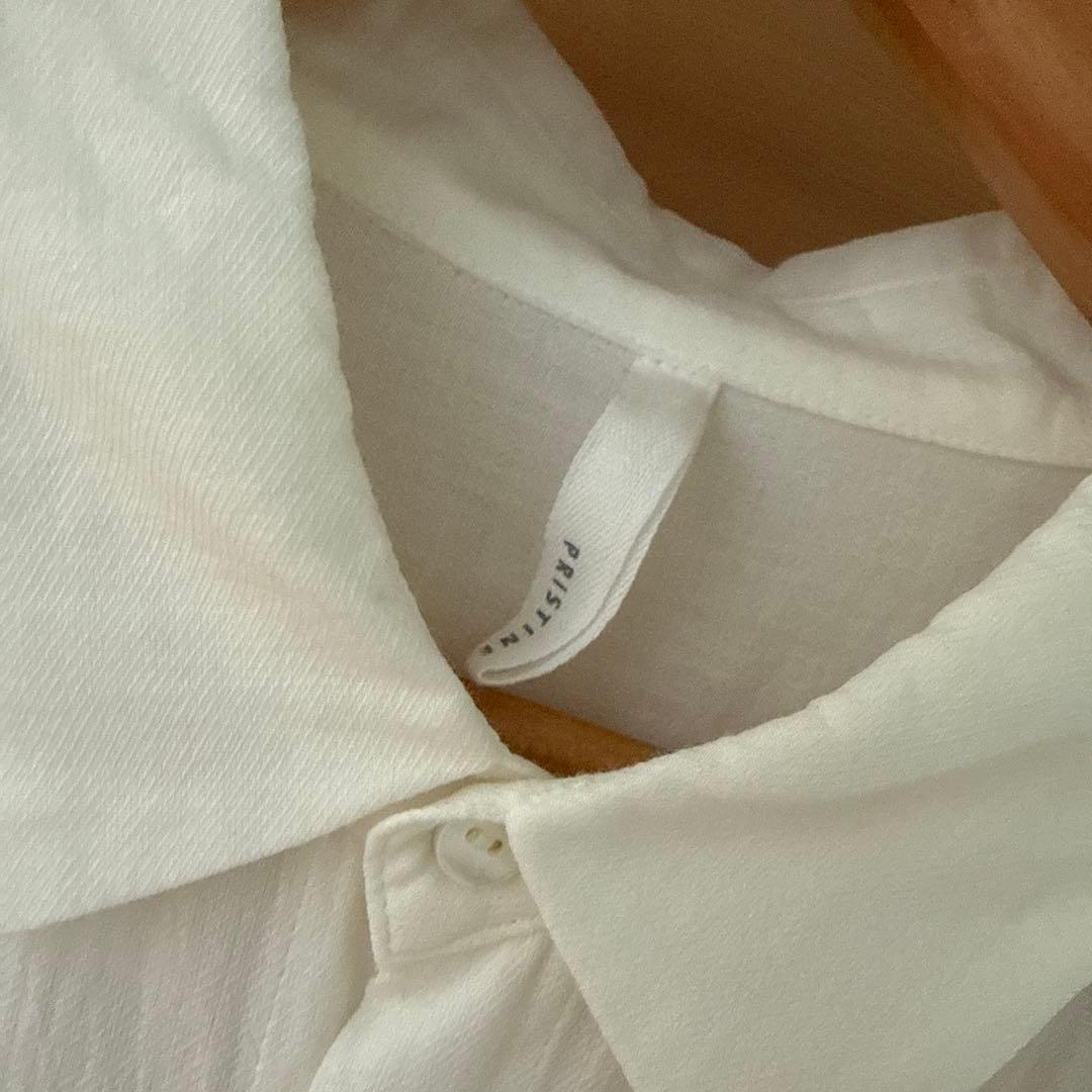 PRISTINE プリスティン カルゼ2wayシャツ ホワイト 長袖 コットン