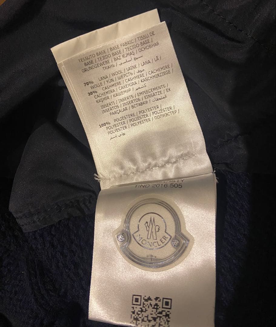 MONCLER ネイビー ケーブルニット タートルネック