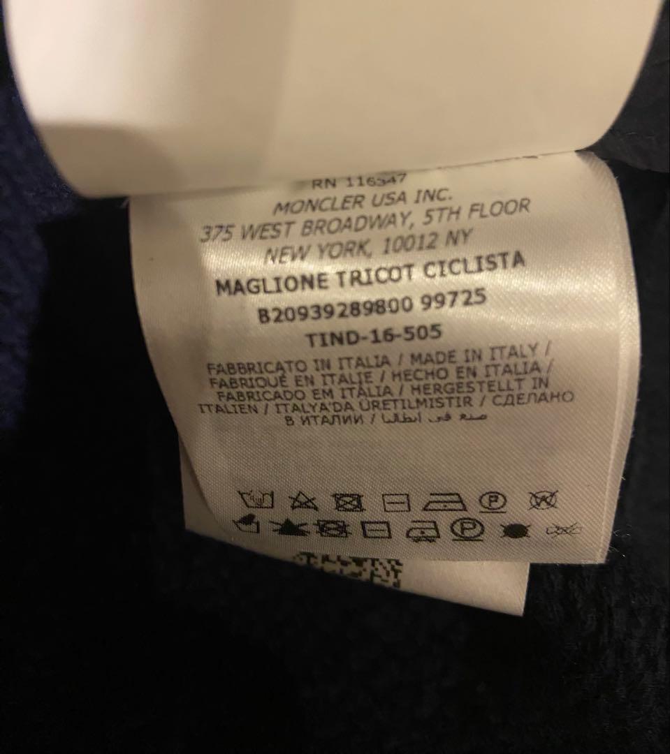 MONCLER ネイビー ケーブルニット タートルネック