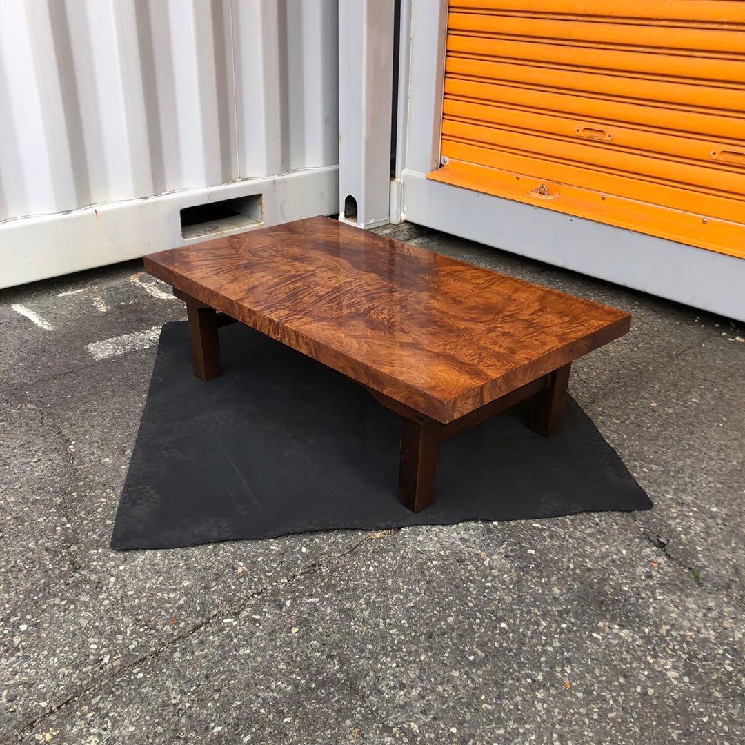 高級家具　木製シンプル座卓 ブラウン