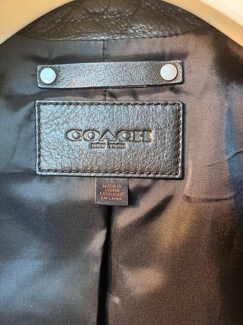 COACH コーチ 牛革 シングルレザージャケット Sサイズ