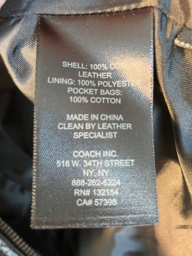 COACH コーチ 牛革 シングルレザージャケット Sサイズ