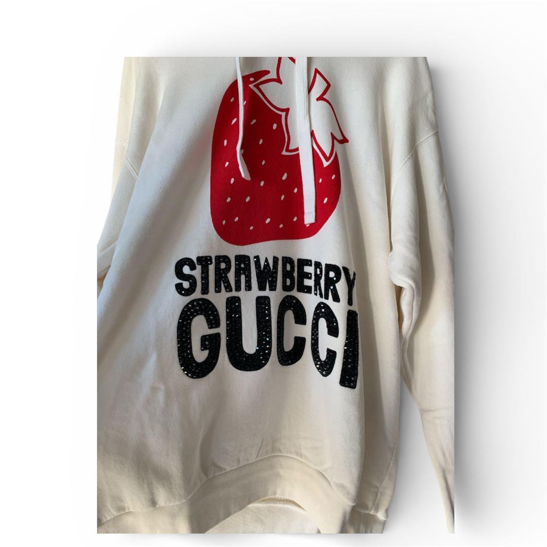 GUCCI ストロベリー　パーカー ホワイト
