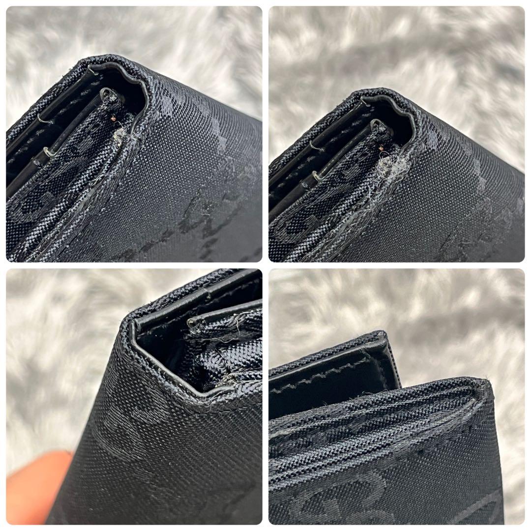 良品✨GUCCI 大きめGG ナイロン 長財布　ロゴクリップ　メンズ　レディース