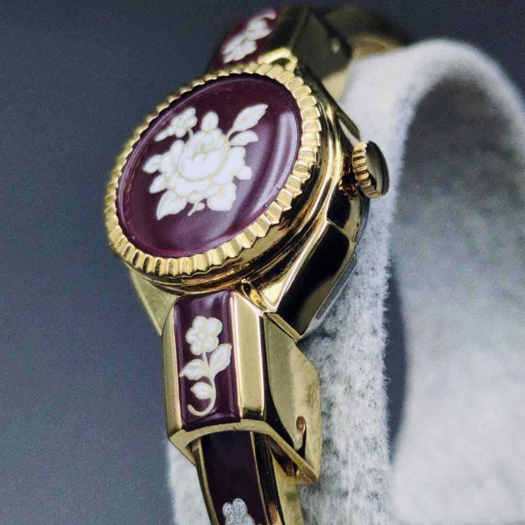 Andre Mouche アンドレムッシュ カメオ クォーツ MOUCHE 花柄