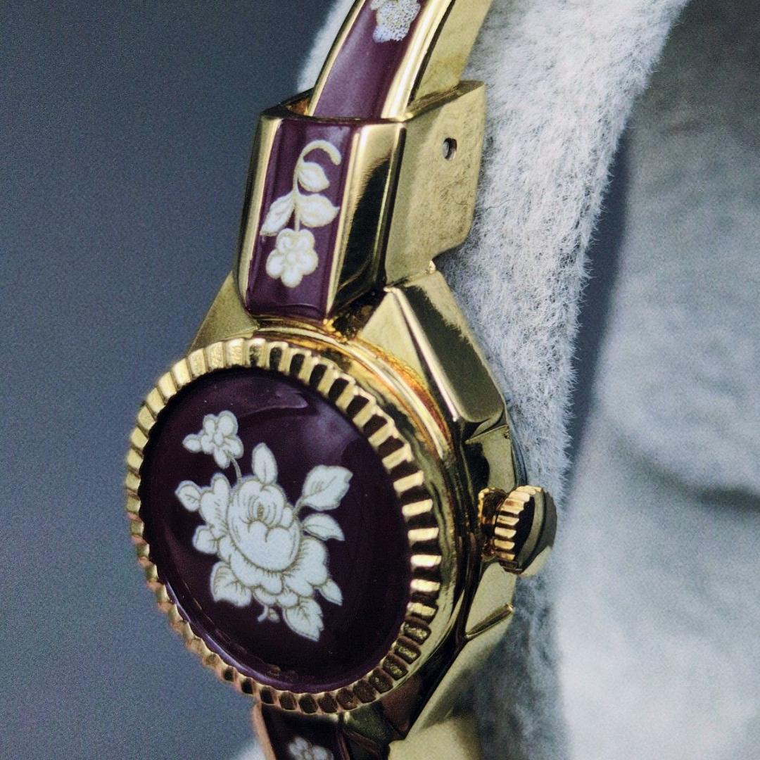 Andre Mouche アンドレムッシュ カメオ クォーツ MOUCHE 花柄