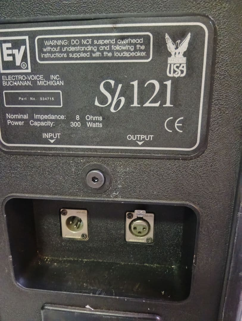 Electro-Voice Sb121 スピーカー中古品 ケーブル付属
