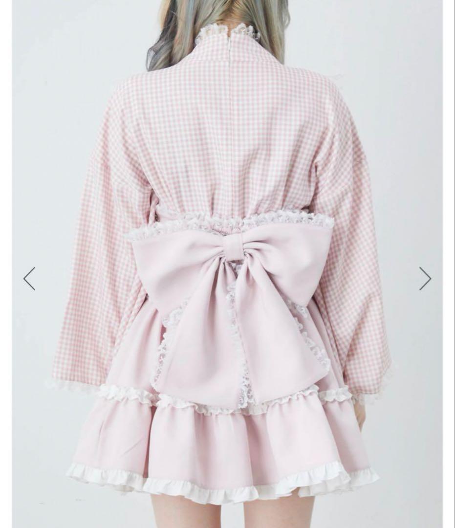 Ank Rouge アンクルージュ ギンガムメイド浴衣ドレス