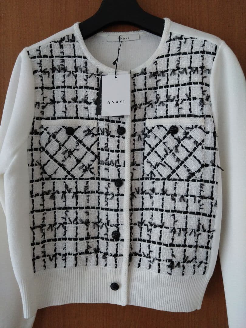 ANAYI アナイ　ツイードカーディガン 36