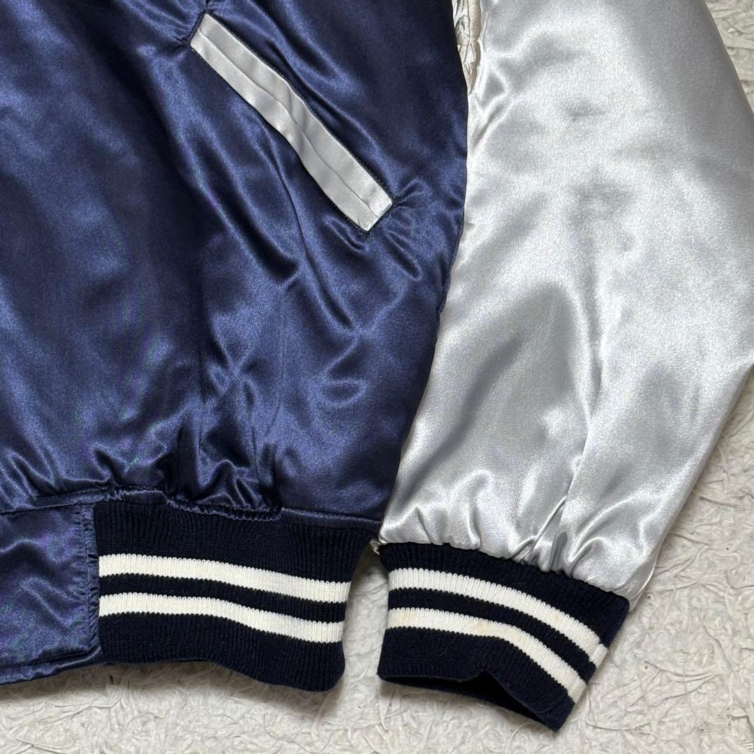 プリンス商会 55周年モデル スカジャン L ネイビー系×シルバー 刺繍 日本製