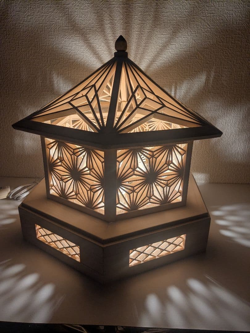 組子細工の小物入れ＆ランプ