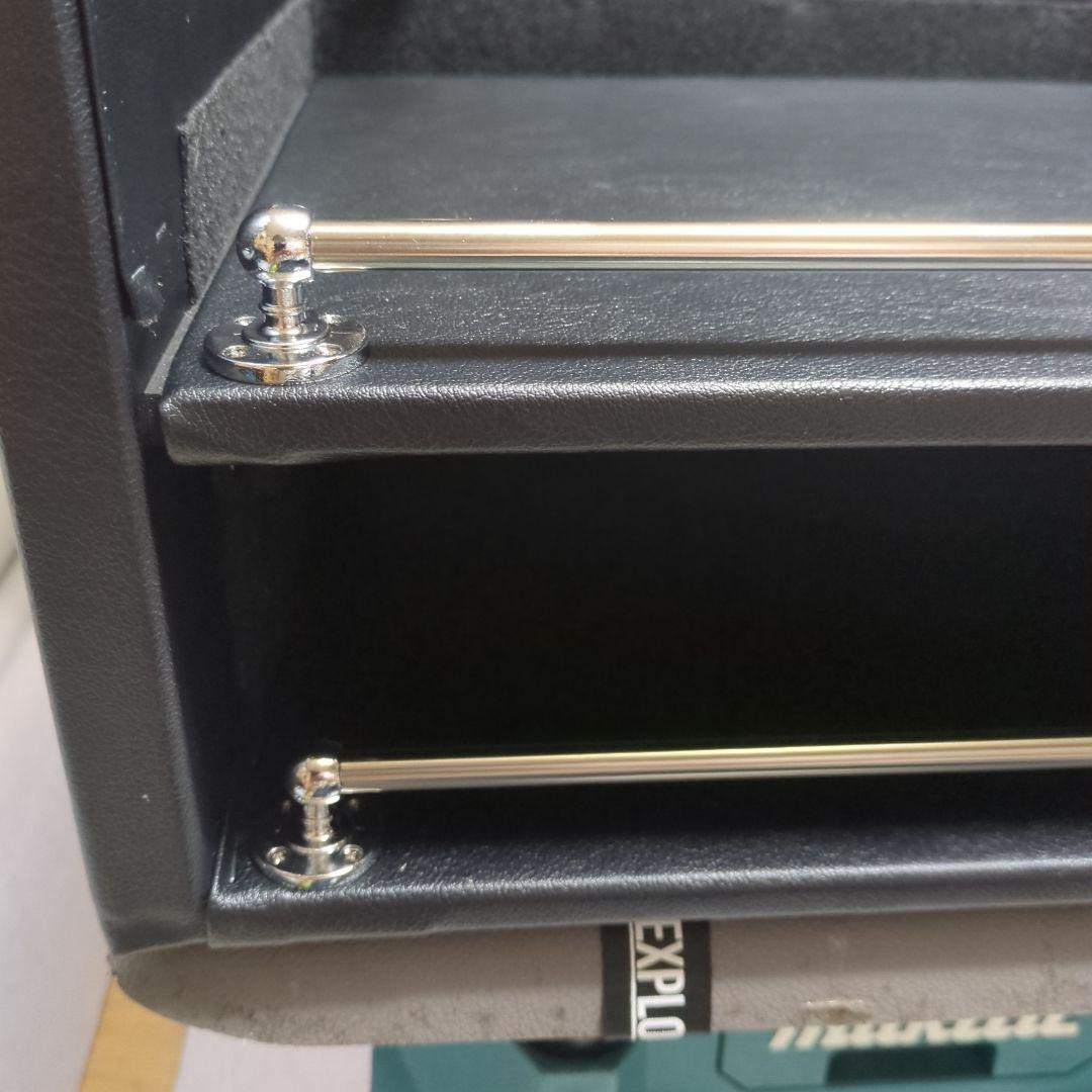 【み。】コンソールBOX（載せるタイプ）&前蓋【ブラックレザー】