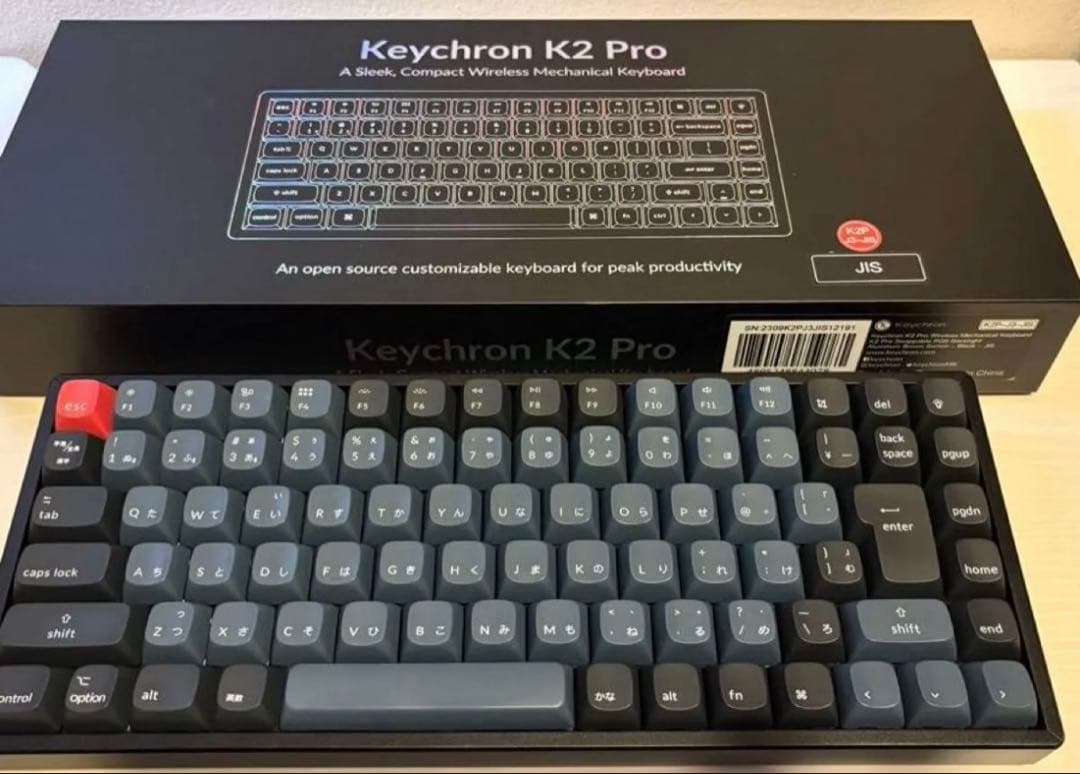 Keychron K2 ProメカニカルキーボードJIS配列 茶軸ホットスワップ