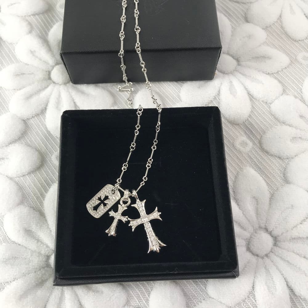 クロスネックレス CHROME HEARTS クロムハーツ3連