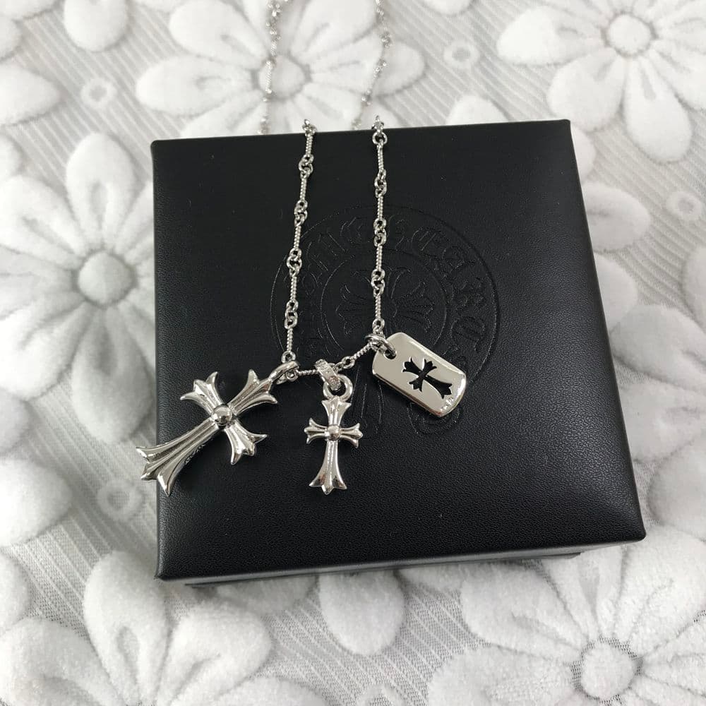 クロスネックレス CHROME HEARTS クロムハーツ3連