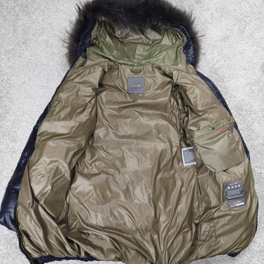 DUVETICA ネイビー ダウンコート ジャケット サイズ42 取外可ファー付