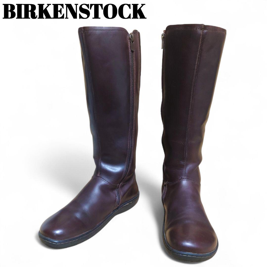ビルケンシュトック ファーミントン レザー ロングブーツ サイドジップ 39
