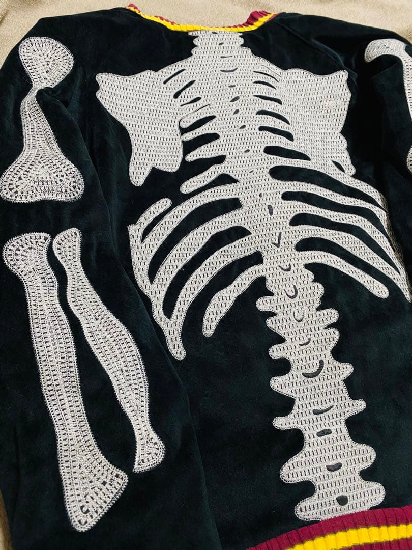 未使用 別珍 vintage 90s スカジャン スケルトン スカル 美品