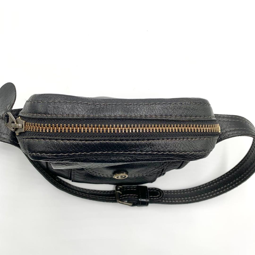 ポーター PORTER トスカーナ レザー ショルダー バッグ ブラック