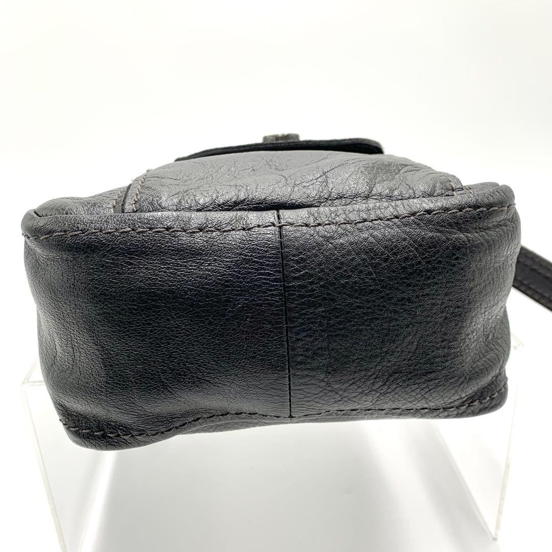 ポーター PORTER トスカーナ レザー ショルダー バッグ ブラック