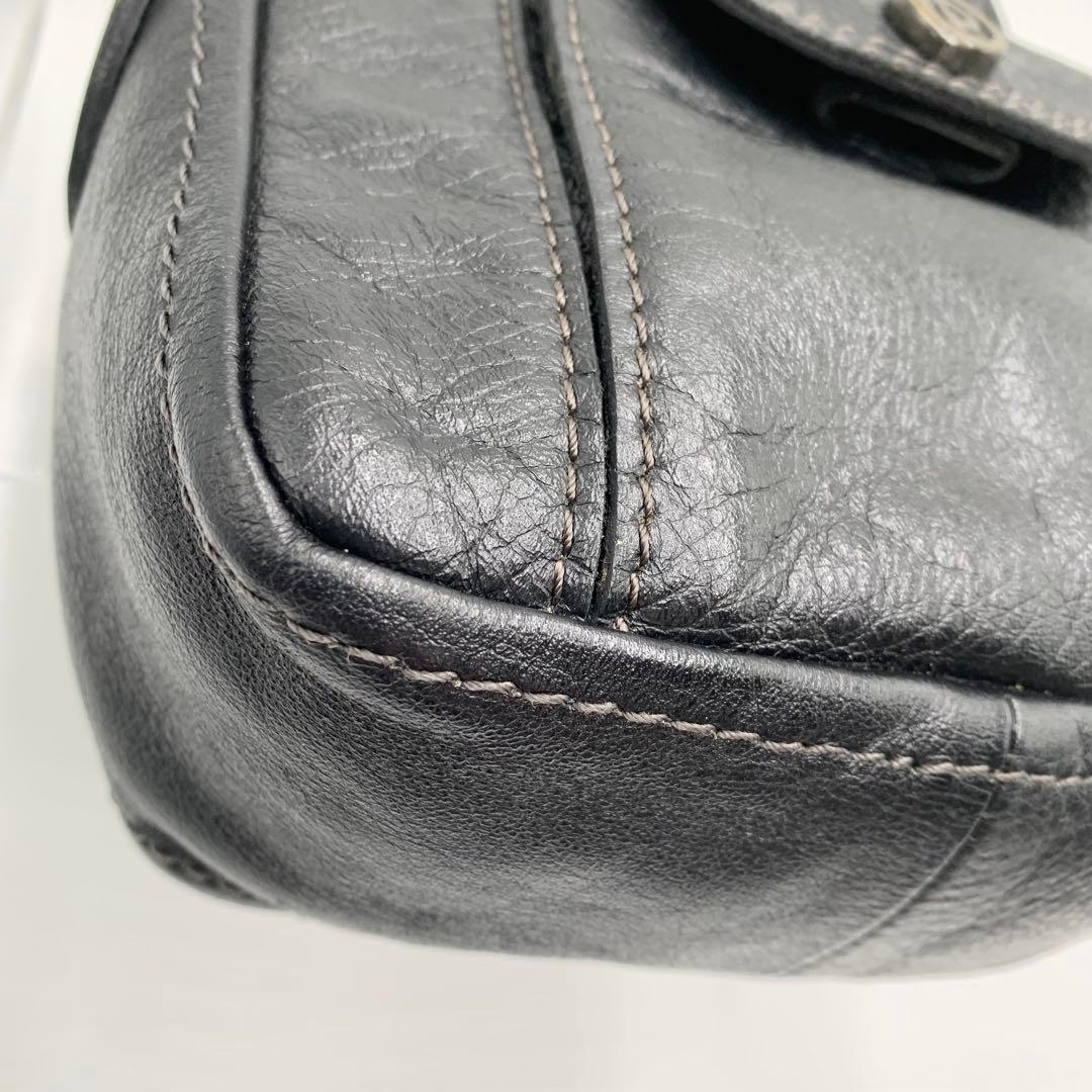 ポーター PORTER トスカーナ レザー ショルダー バッグ ブラック