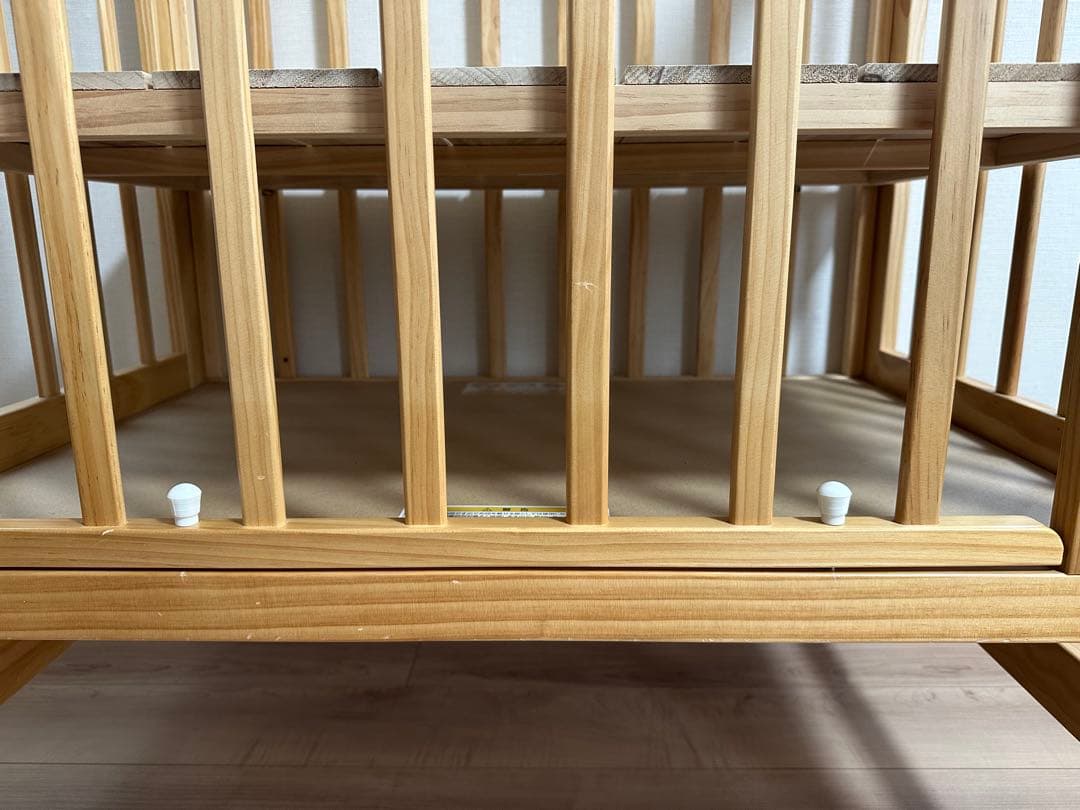 【KATOJI（カトージ）】ハイシートミニベッド（ナチュラル）