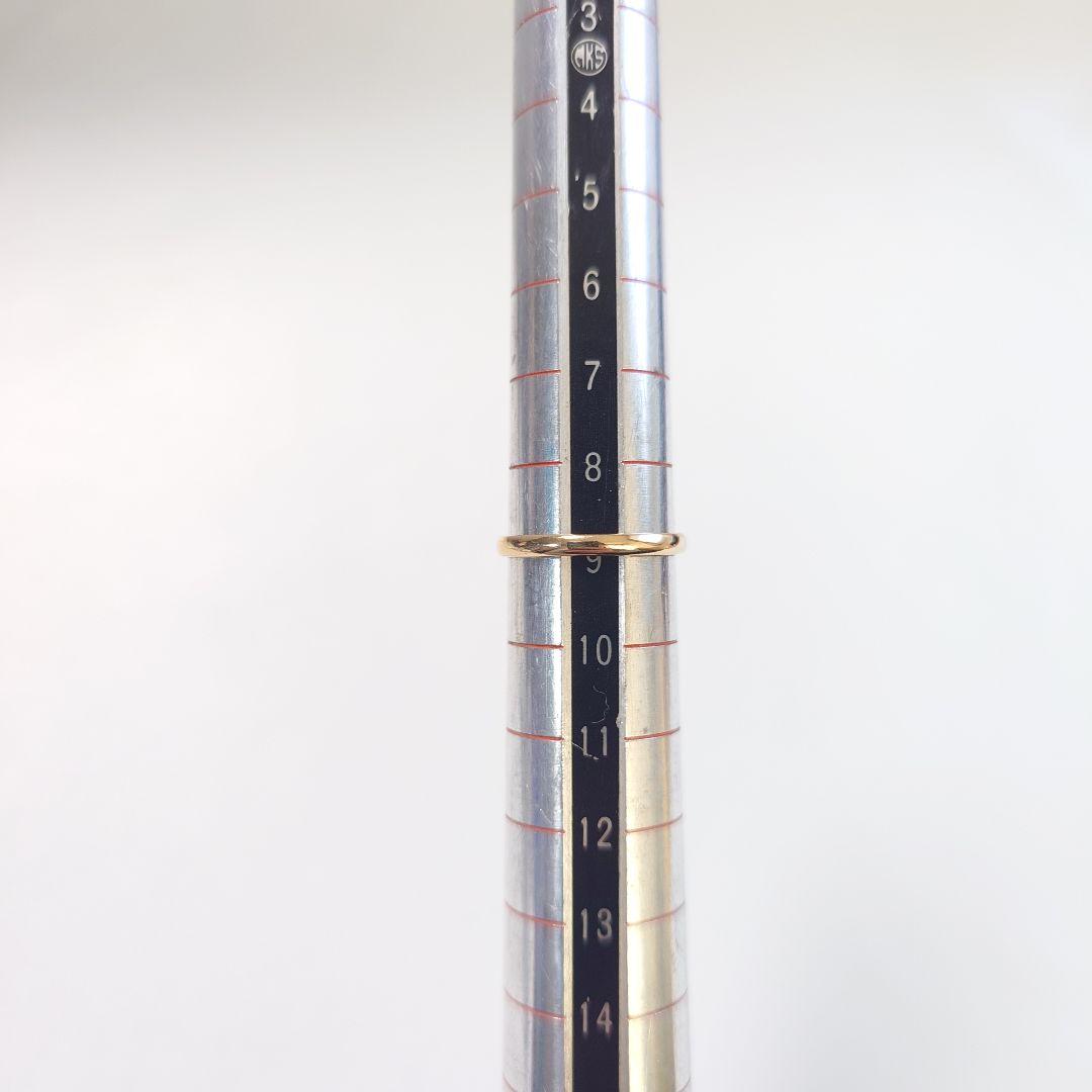 【磨き済】ティファニー K18YG バンドリング 9号 7278