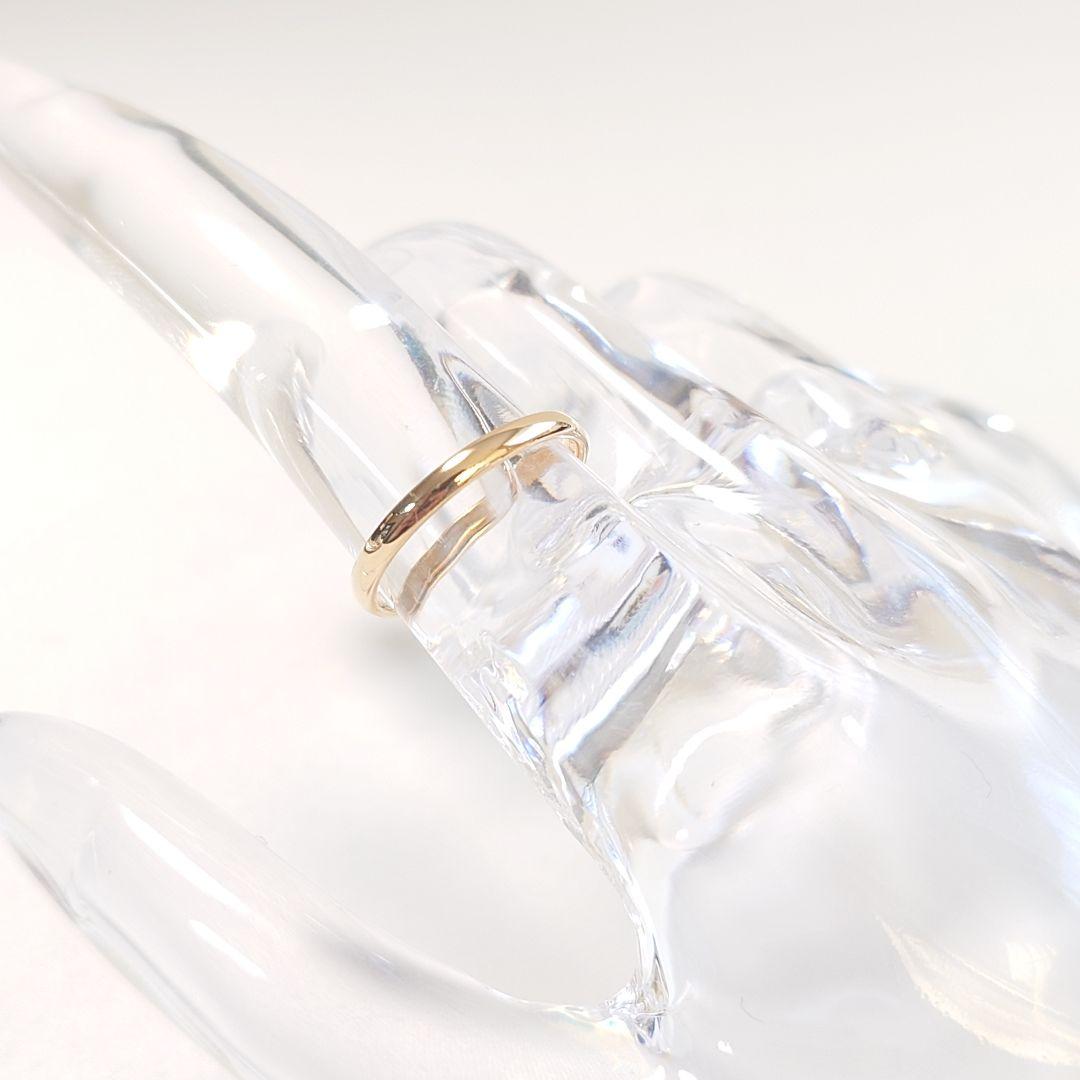 【磨き済】ティファニー K18YG バンドリング 9号 7278